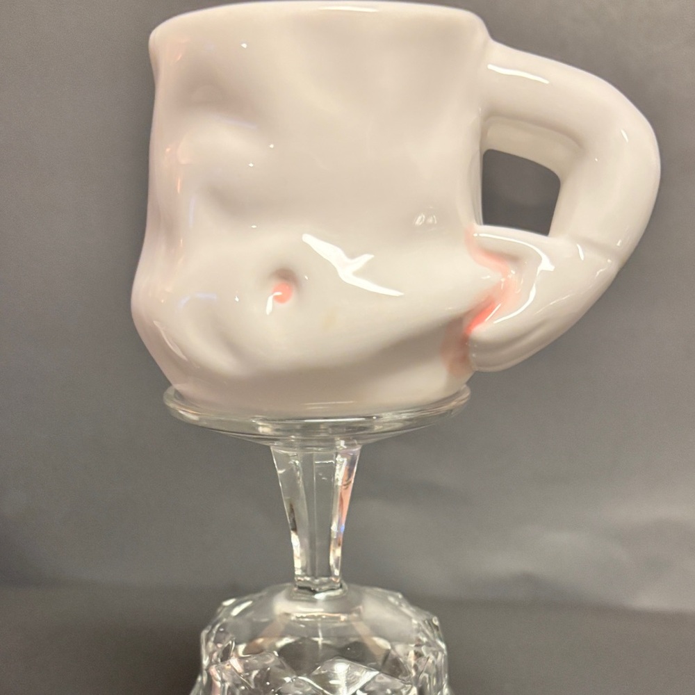 BUTT MUG Unique White Ceramic Mug